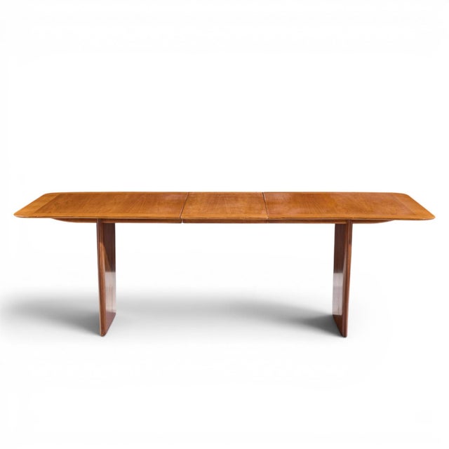 Robsjohn Gibbings for Widdicomb Mid Century Walnut Expanding Dining Table With 2 Leaves For Sale - Image 10 of 13
