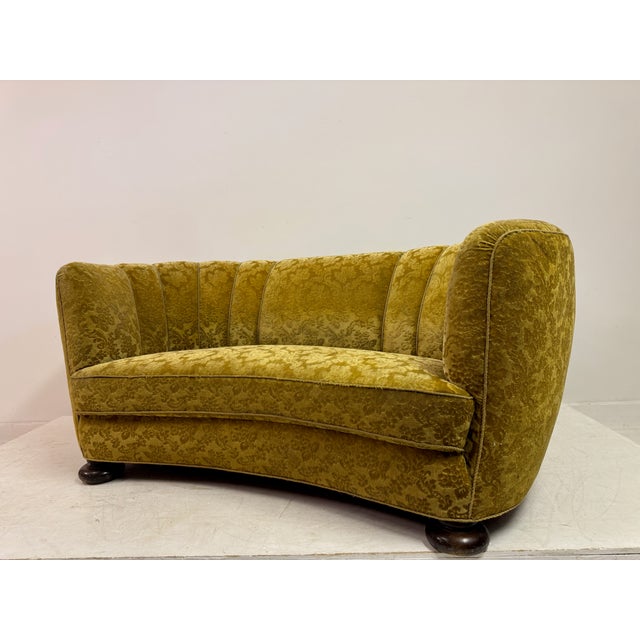 Vintage Danish Curved Banana Sofa, 1930s For Sale - Image 6 of 13