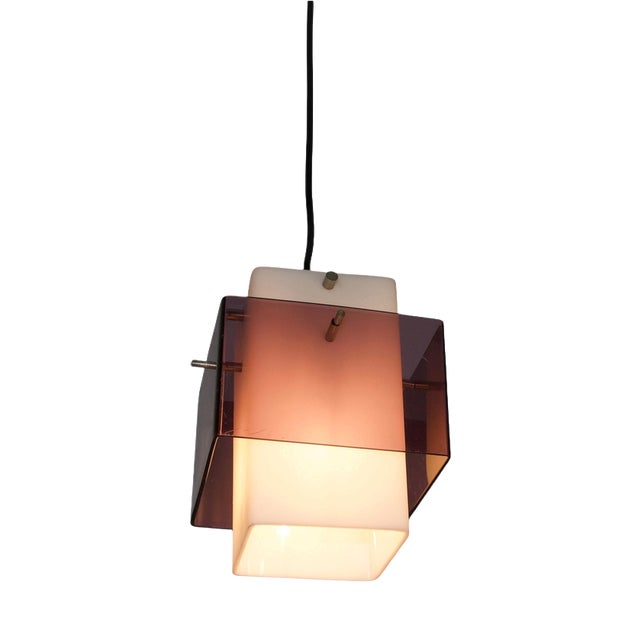 Acrylic Glass Pendant Lamp, Germany, 1970s For Sale