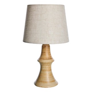 Table Lamp in Brown Glazed Stoneware by Bruno Karlsson for Studio Ego, Sweden, 1960s For Sale