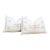 Pair of Frost White Lumbar Moroccan Silk Pillows For Sale