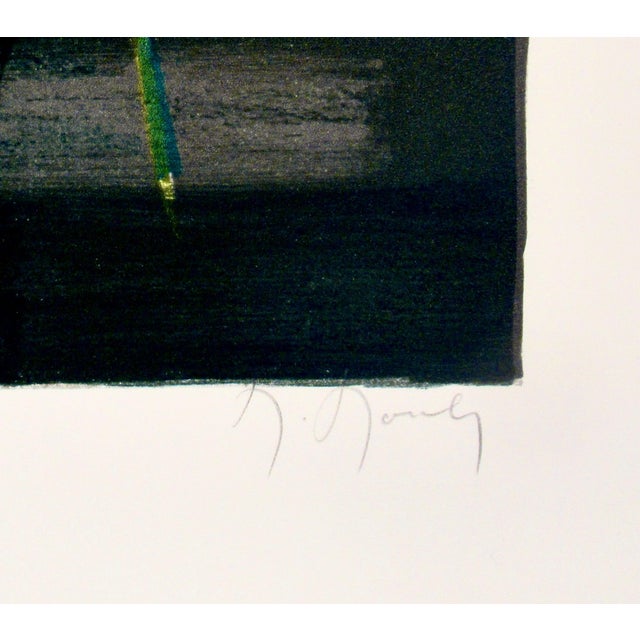 Late 20th Century Marcel Mouly The Gondolas In The Front Of St. Georges At Night C. 1980 Reproduction Print For Sale - Image 5 of 6