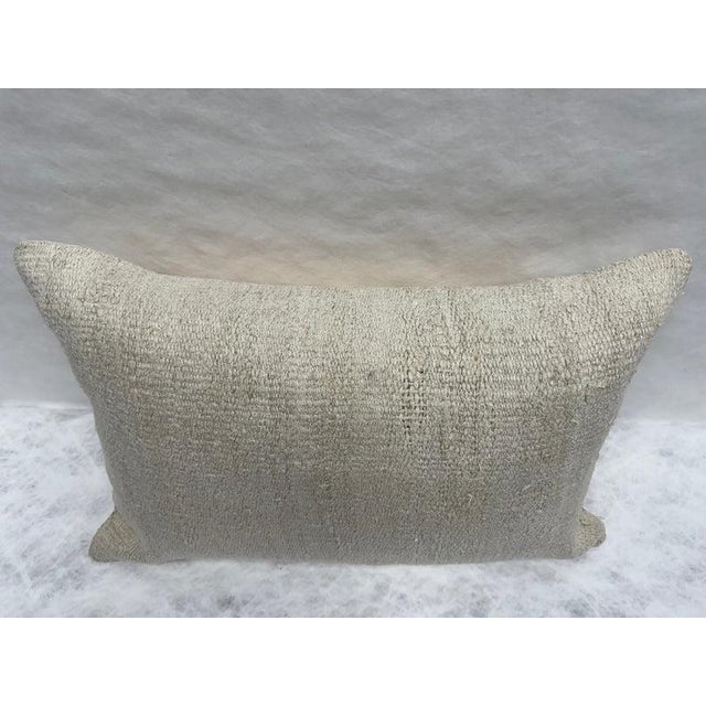 Turkish Hemp Pillow Cushion Natural Cream Pillow Cushion Cover 16" x 24" #30277 Enhance your home decor with our Kilim...