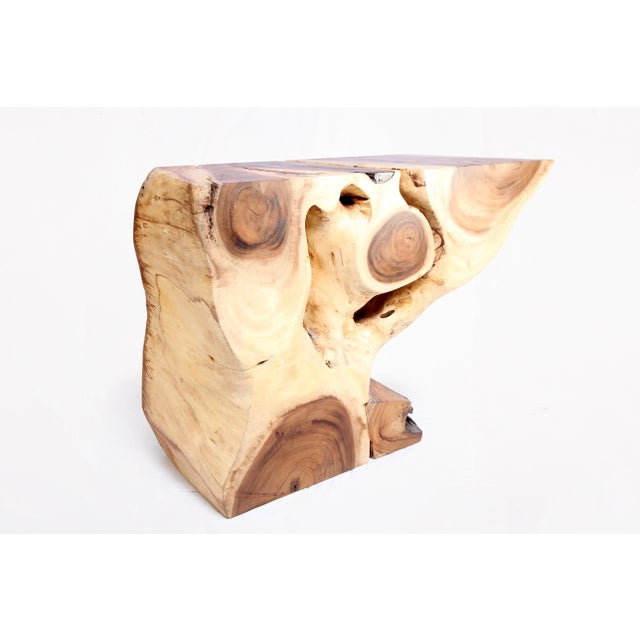 Contemporary Naturel Form Console Table, 55" Long Light Brown 49 For Sale - Image 3 of 6
