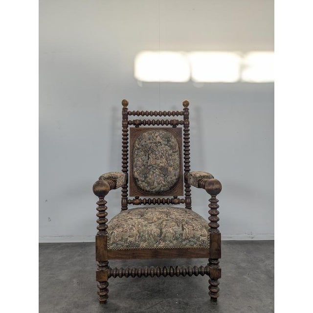 Brutalist Spool Chair, 1880s, in Very Good conditions. Designed before 1890