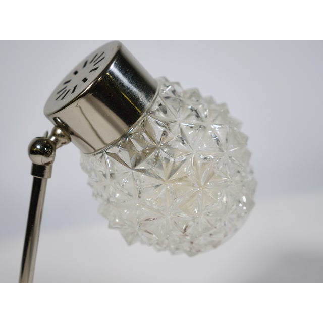 Mid-Century Modern Table Lamps in Crystal Glass and Teak, 1960s, Set of 2 For Sale - Image 9 of 10