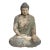 Chinese Rustic Wood Sitting Gautama Amitabha Buddha Statue For Sale