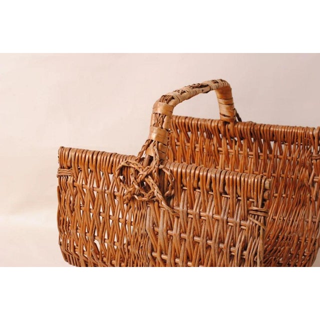 Rattan Log Basket, 1970s, in Very Good conditions. Designed 1970 to 1979