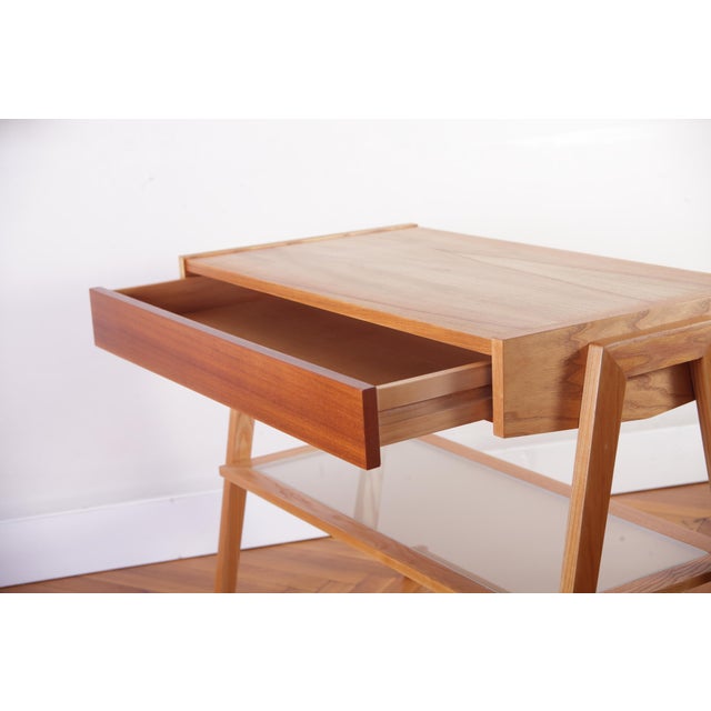Wood Mid-Century Modern Nightstand from Drevotex Zamberk, Czechoslovakia, 1978 For Sale - Image 7 of 18