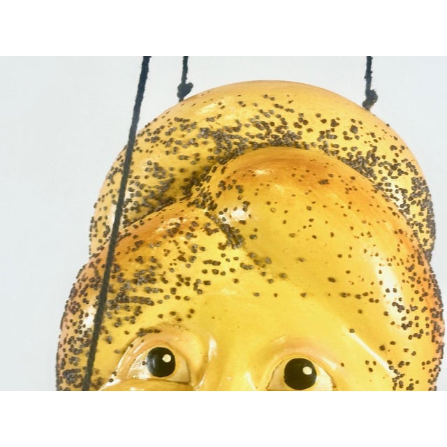Yellow Vintage Handcrafted German Challah Bread Marionette Puppet, 1970s For Sale - Image 8 of 12