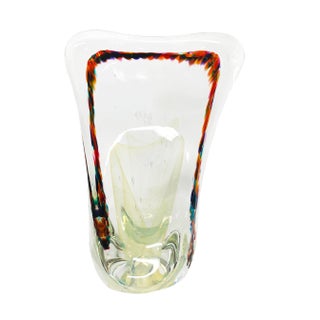 Mid Century Blown Glass Sculpture Signed by Rollin Karg For Sale