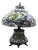 1980s Tiffany Style Stained Leaded Glass Lamp For Sale