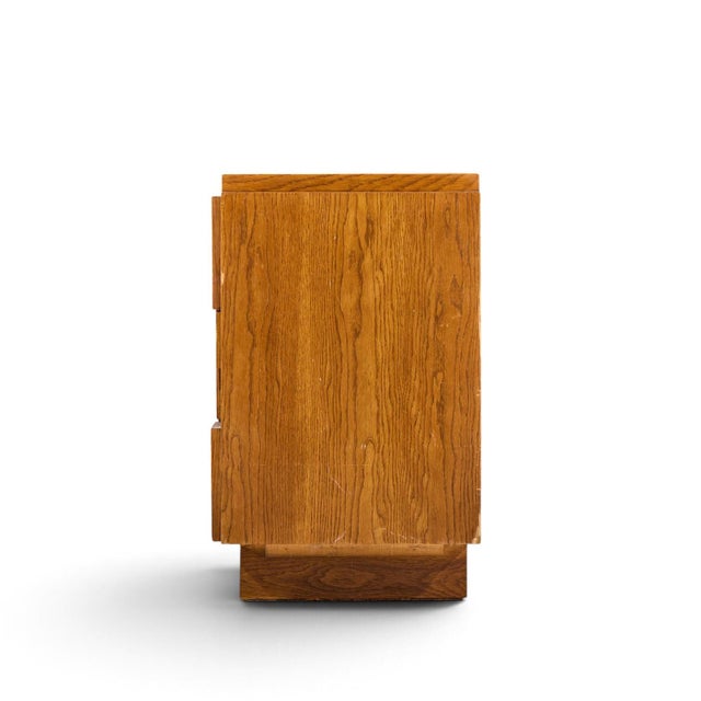 Mid 20th Century Lane Staccato Brutalist Mid Century Oak Lowboy Dresser For Sale - Image 5 of 8