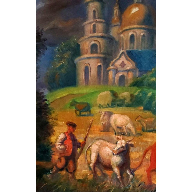 2010s Oil Painting Before the Autumn Shower Daniil Litvinov For Sale - Image 5 of 8