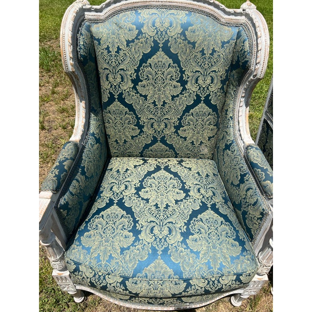 French 19th Century Louis XVI Bergere Chairs - Set of 2 For Sale - Image 6 of 11