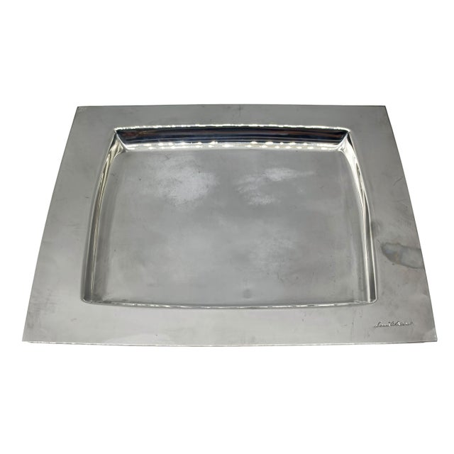 Silver Square Silver-Plated Tray by Sami Wirkkala for Cleto Munari, Italy, 1980s For Sale - Image 8 of 8