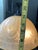 Vintage Art Deco Style Table Lamp, Ornate Dark Bronze Metal Base, Amber Glass Dome Shade, 24” Tall For Sale In Naples, FL - Image 6 of 12
