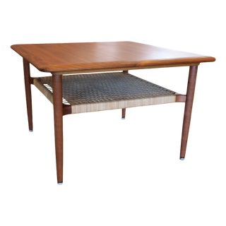 Coffee Table in Teak with Magazine Shelf attributed to Kurt Østervig and Jason Møbler, Denmark, 1960s For Sale