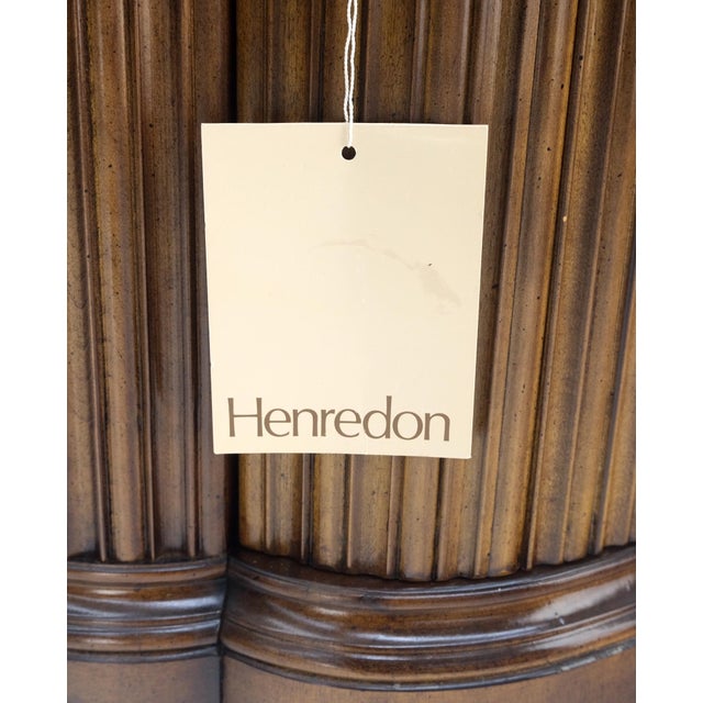 Henredon Clover Shape Stand Pedestal End Table One Drawers Storage Compartment Henredon For Sale - Image 4 of 12