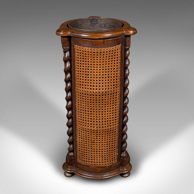 Traditional 1910's Antique Cylindrical Stick Stand For Sale - Image 3 of 11