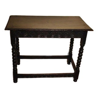 Baroque Form English 17th Century Side Table For Sale