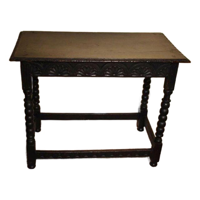 Baroque Form English 17th Century Side Table For Sale