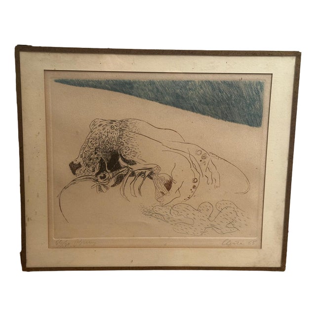 Jean Clerté, Abstract Composition, Proof 52/120,1965, Engraving, Framed For Sale
