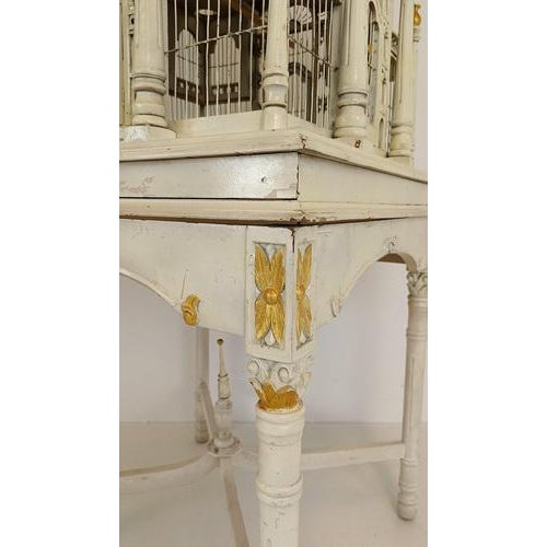 White Mid-Century Victorian French Birdcage For Sale - Image 8 of 18