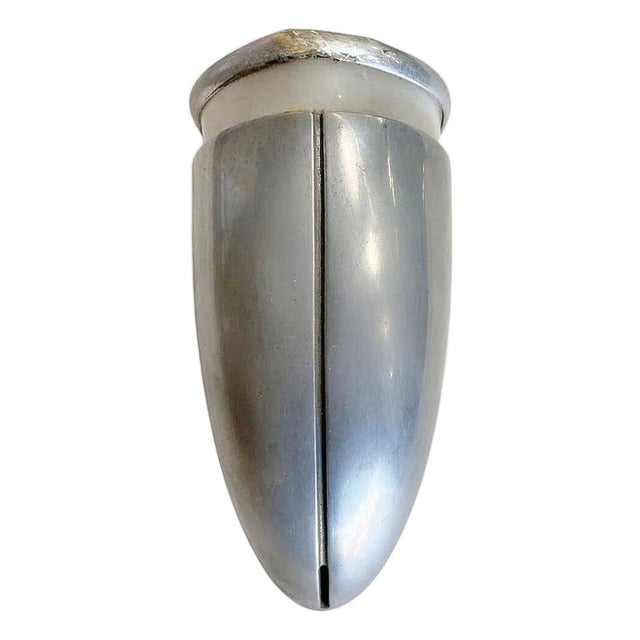 A Machine Age Streamline Brushed Aluminum Wall Sconce, 13 Available For Sale