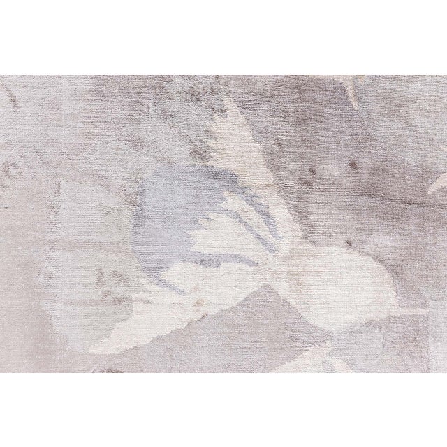 Modern Tibetan 'Lily Design II' Silk Rug by Doris Leslie Blau For Sale - Image 4 of 8