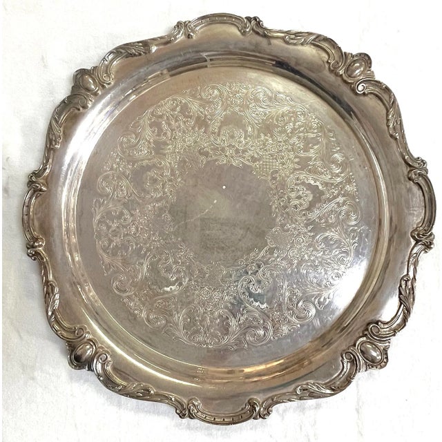 Vintage Wilcox International Silver Co. Silverplate Platter For Sale - Image 10 of 13