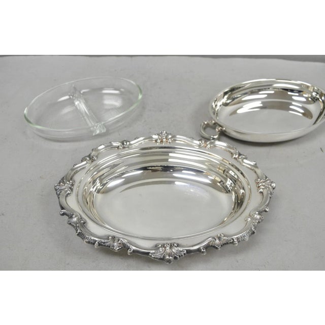 Vintage Victorian Silver Plated Covered Vegetable Serving Dish With Glass Liner For Sale - Image 12 of 13