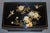 Vintage Chinese Chinoiserie TV Media Stand in Black Lacquered Paint with Bird & Flowers For Sale - Image 3 of 18