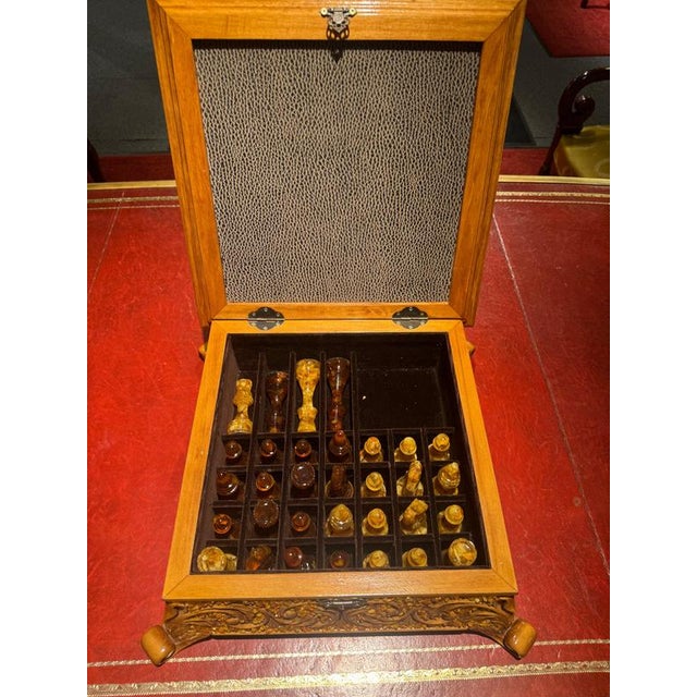 Plastic Amber and Bakelite Chess Set, 1900s, Set of 33 For Sale - Image 7 of 16