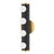 Mitzi Penny 4-Light Bath Bracket, Aged Brass/Textured Black Combo For Sale