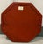 American Colonial Revival Vintage Tell City Chair Co. Octagonal Wall Mirror in Antique Red Finish For Sale - Image 3 of 4