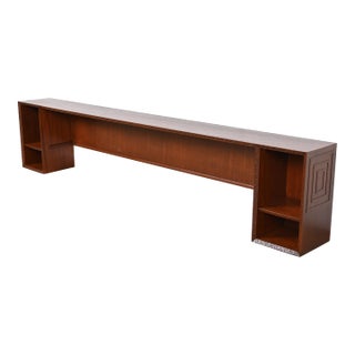 Frank Lloyd Wright Taliesin Mahogany Low Console Table, Newly Refinished For Sale