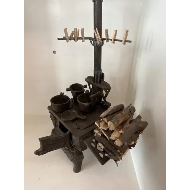 Model of an Old Wood Stove, 1950-60 For Sale - Image 6 of 13
