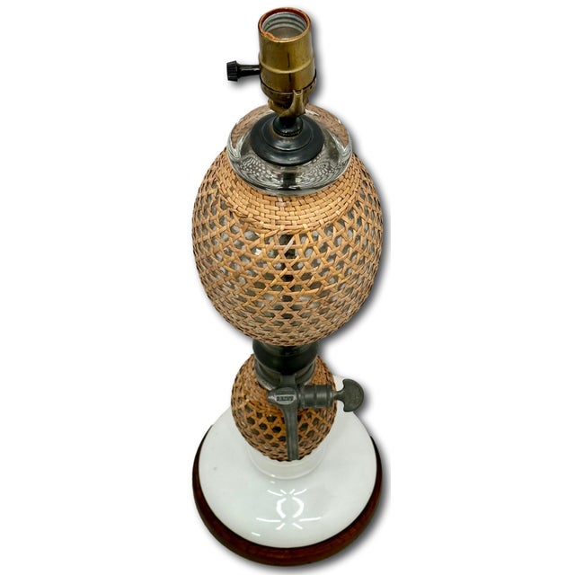 Antique Briet Paris France Double Gourd Siphon Soda Water Maker & Dispenser Now Table Lamp Base - Circa 1800s For Sale - Image 11 of 18