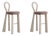 Mary III Bar Chairs with Upholstered Legs by Ottiu, Set of 2 For Sale