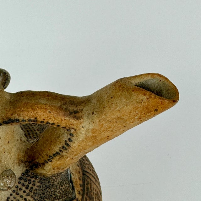 1960s Signed, Vintage Mid Century Modern Ceramic Lidded Pitcher by Tom Hill For Sale - Image 5 of 12