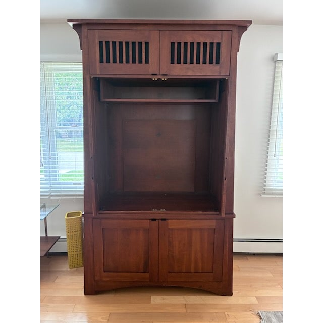 1990s Ethan Allen Entertainment Armoire For Sale - Image 5 of 8
