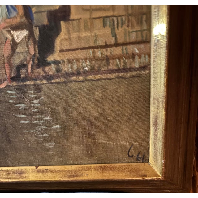 Figurative Leonid Berman Pair Oil Paintings Benares India 1961 Signed 30x15 For Sale - Image 3 of 5