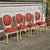 Antique Louis XVI French Medallion Damask Chairs, Set of 4 For Sale - Image 3 of 18