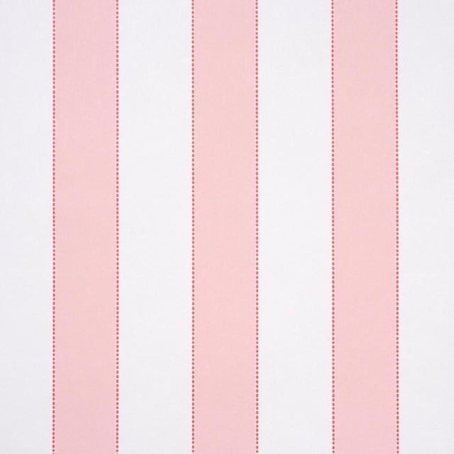 Schumacher Louise Stripe Wallcovering In Rose For Sale In New York - Image 6 of 6