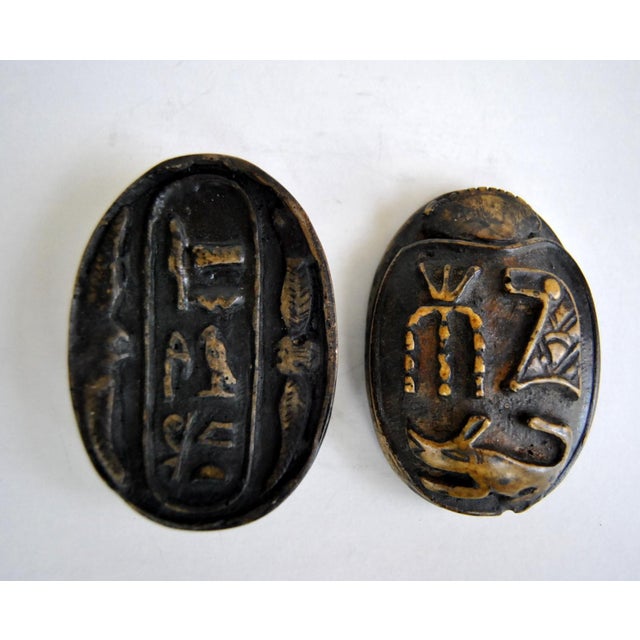 Handmade, engraved scarabs/beetle from alabaster stone for desk office to be used as paper weights or as decorative...