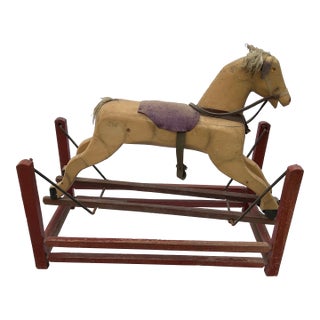1900 Antique Gliding Rocking Horse For Sale