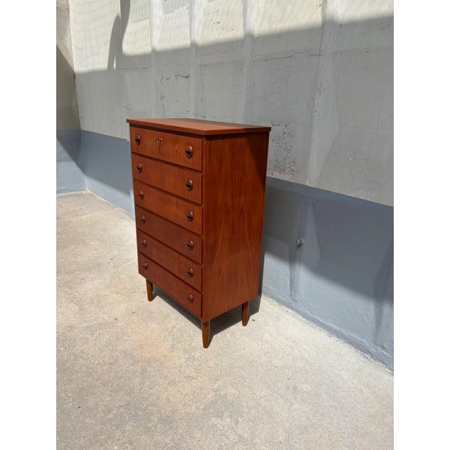 Mid-Century Modern Mid-Century Teak Highboard by FDB Møbler, 1960s For Sale - Image 3 of 9