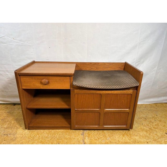 Vintage Teak Telephone Seat from Nathan, 1960s For Sale - Image 6 of 11
