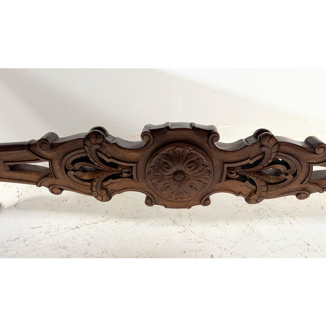 Wood 20th Century Renaissance Carved Walnut Dining Table For Sale - Image 7 of 18